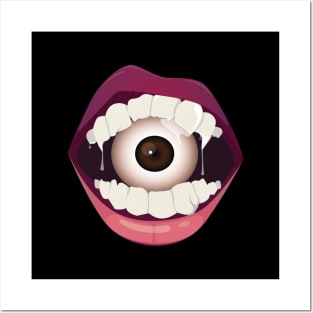 Mouth Biting Evil Eye Posters and Art